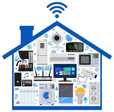 Smart Home and Internet of Things Concept Stock Illustration