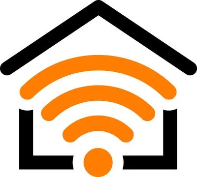 Smart Home and Internet of Things Logo Stock Illustration