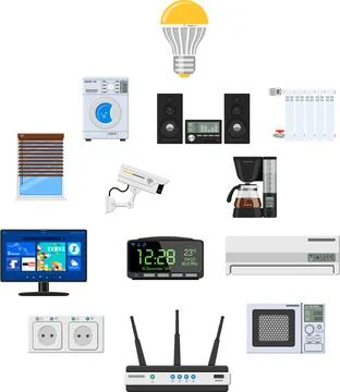 Smart Home and Internet of Things Stock Illustration
