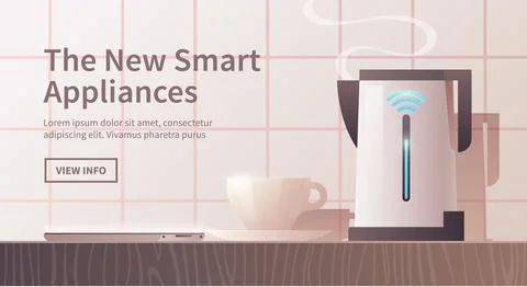 Smart home appliances. Stock Illustration