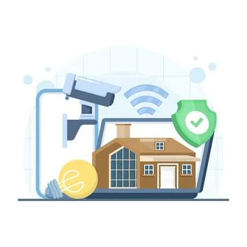 Smart home application concept イラスト素材