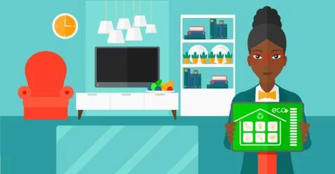 Smart home application Stock Illustration