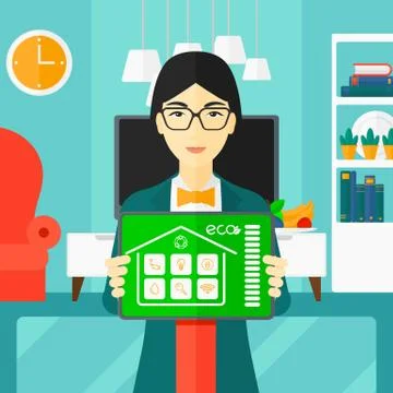 Smart home application Stock Illustration