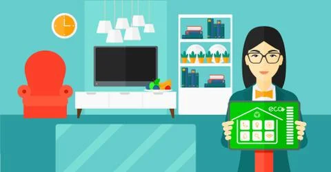Smart home application Stock Illustration