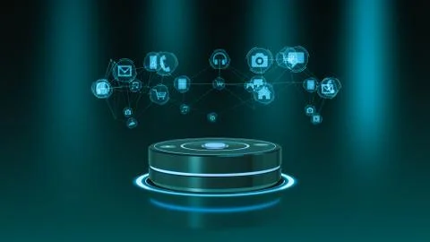Smart home assistant Stock Illustration