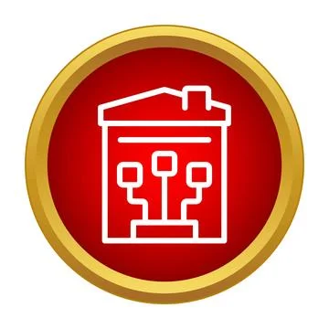 Smart home automation control network system icon Stock Illustration