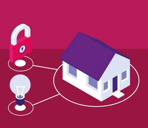 Smart home automation Stock Illustration