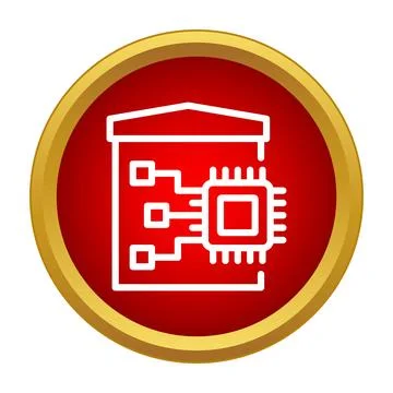 Smart home automation system integrating technology icon Stock Illustration