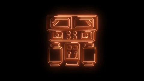 Smart home automation system neon light concept displaying connected device.. Stock Footage 330778750