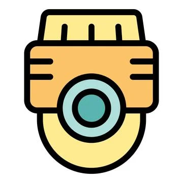 Smart home camera providing security and surveillance Stock Illustration