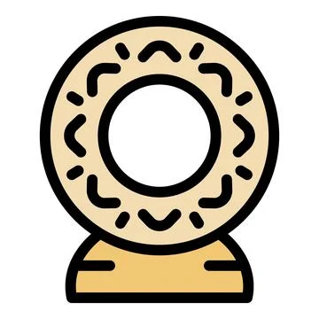 Smart home camera rotating showing artificial intelligence features Stock Illustration