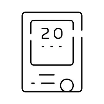 Smart home climate control temperature thermostat icon Stock Illustration