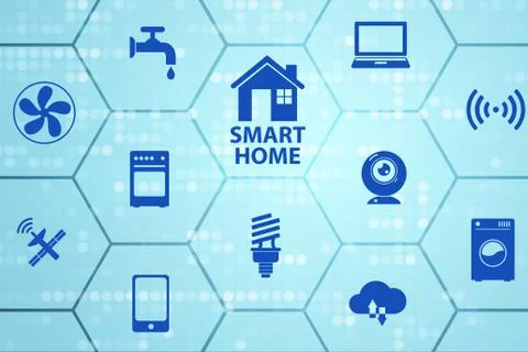 Smart home concept - 3d rendering Ilustración de archivo