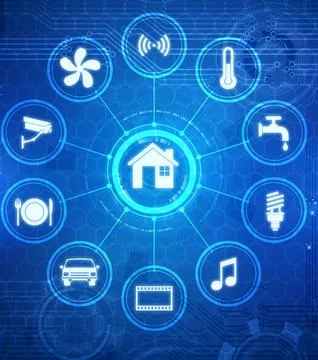 Smart home concept - 3d rendering Ilustración de archivo