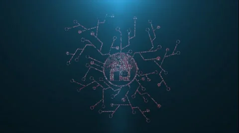 Smart home concept of computer code Stock Footage 68648927