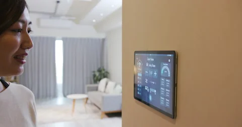 Smart home concept Vídeo Stock 140249296