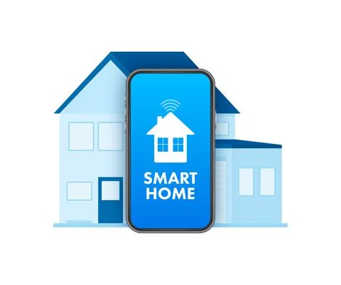 Smart home concept. Smart systems and technology. Vector stock illustration. Stock-Illustration