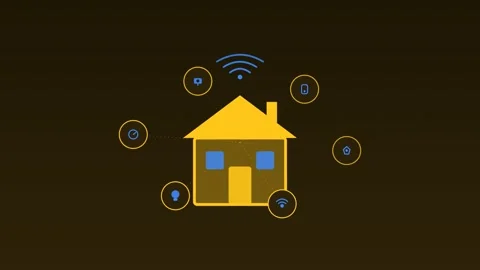 Smart home connected iot devices honey real estate loop 스톡 동영상 342613340