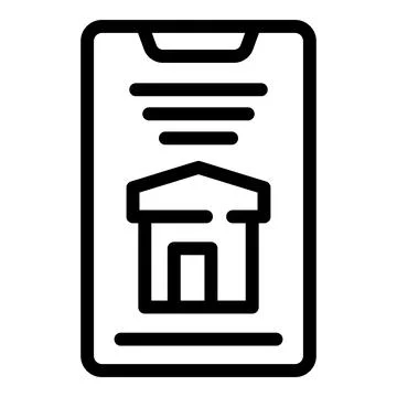 Smart home control app icon outline vector. Gadget virtual center Illustrazione stock