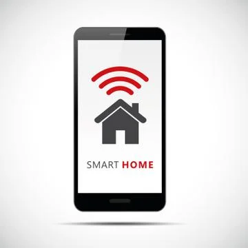 Smart home control concept smartphone Stock-Illustration