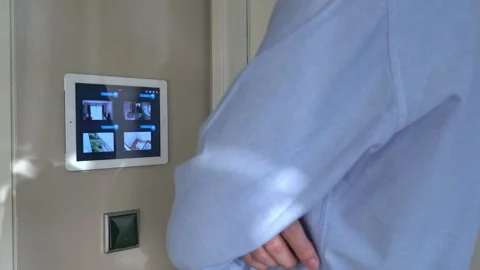 Smart Home Control Panel in Modern Setting Stock Footage 315782172