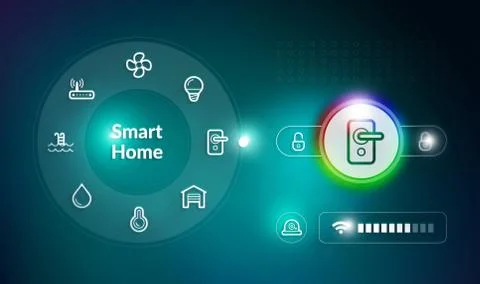 Smart Home Control System Stock Illustration