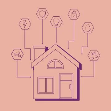 Smart home design イラスト素材