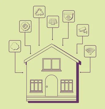 Smart home design Stock Illustration