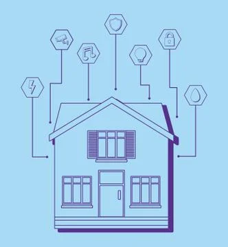 Smart home design イラスト素材