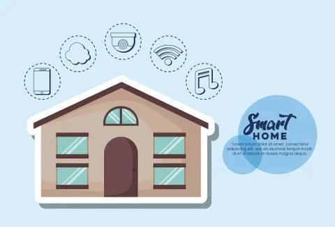 Smart home design Stock Illustration
