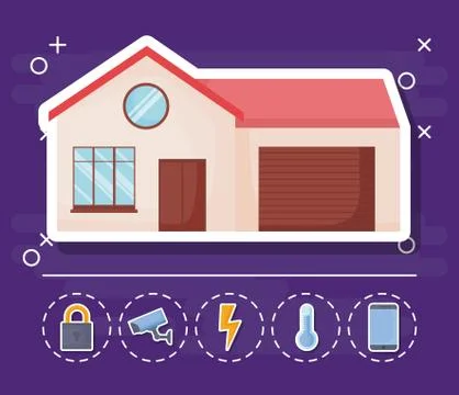 Smart home design Stockillustratie