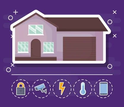 Smart home design Stockillustratie