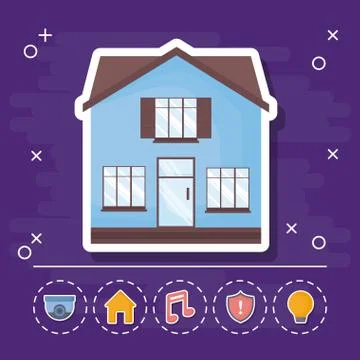 Smart home design イラスト素材