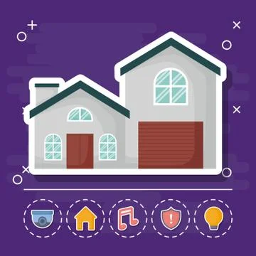Smart home design Illustrazione stock