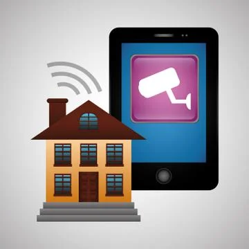 Smart home design. Technology icon. system concept Illustrazione stock