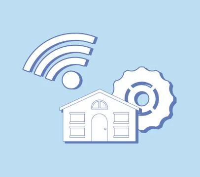 Smart home design vector ilustration Ilustração Stock