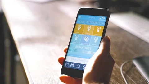 Smart Home Device - Home Control Stock Footage 81006702