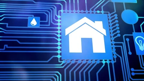 Smart Home Device - House automation home Control concept Stock Footage 70093695
