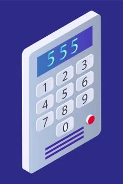 Smart Home Device, Intercom or Security System Illustrazione stock