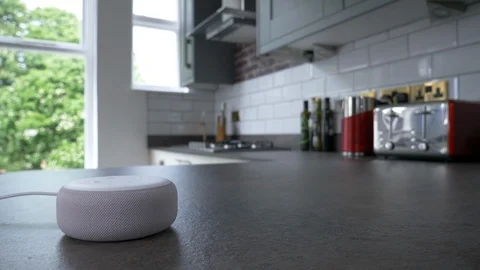 Smart Home Device Kitchen Interior. Stock Footage 107539086