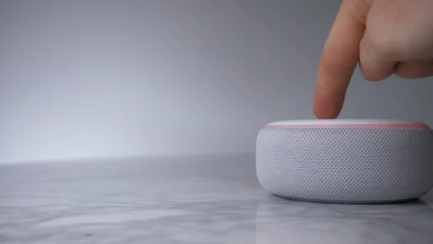 Smart Home Device Listening To Conversation. Video stock 107090232
