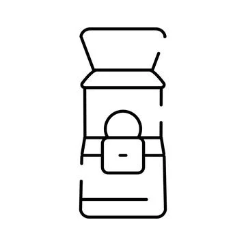 Smart home device protecting property security icon Ilustração Stock