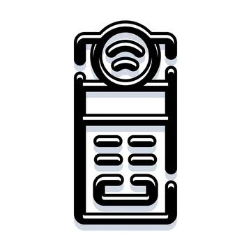 Smart home entrance intercom with wireless connection Stock Illustration