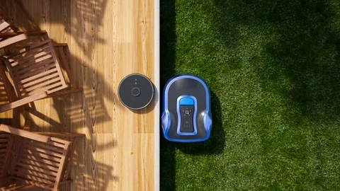 Smart home equipment concept. Wireless household appliances care for the house. Stock-Footage 201218466