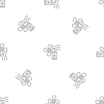 Smart home fan pattern seamless vector Illustrazione stock