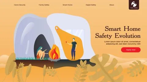 Smart Home Flat Stock Illustration