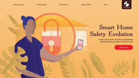 Smart Home Flat Stock Illustration