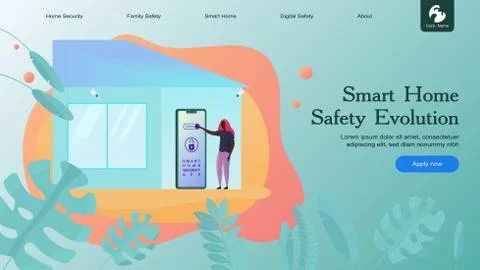 Smart Home Flat Stock Illustration