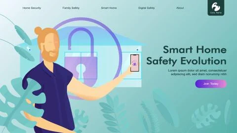 Smart Home Flat Stock Illustration