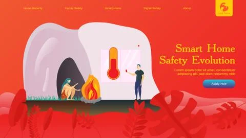 Smart Home Flat Stock Illustration